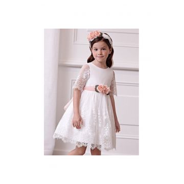 Rochie fetite -  34756 - Poliester - Alb
