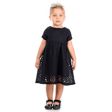 Rochie midi evazata - Negru