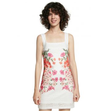 Rochie mini din dantela cu imprimeu floral