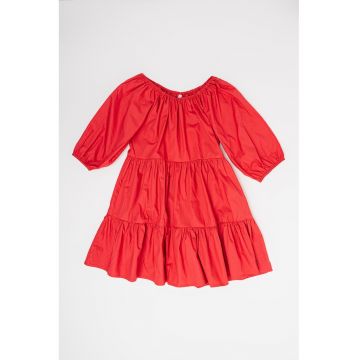Rochie cu croiala in A si maneci lungi
