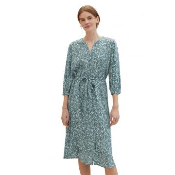 Rochie midi evazata cu model