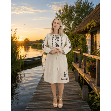 Rochie Traditionala cu broderie Iris 6