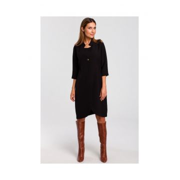Rochie blazer -  Poliester / Elastan - Negru