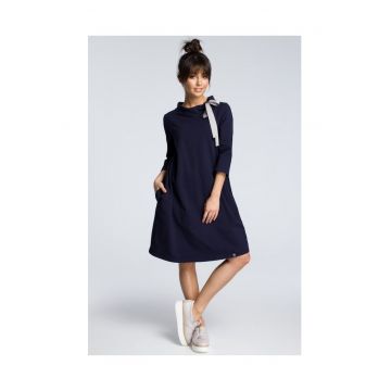 Rochie de dama - Tip Oversize - Bumbac - Elastan - Negru