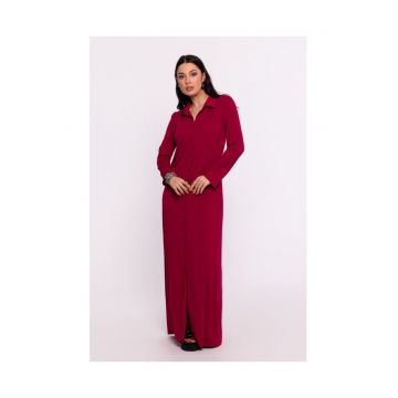 Rochie maxi dama BeWear Drux B285 burgundy