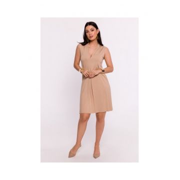 Rochie mini de dama BeWear Longer B286 cappuccino