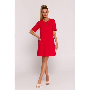 Rochie trapez cu buzunare