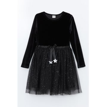 Rochie-tutu cu aspect de catifea