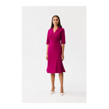 Rochie midi dama -  Bohodawc - pruna