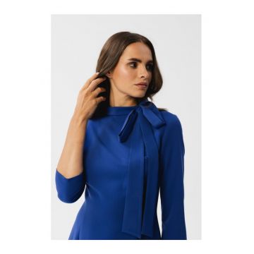 Rochie midi dama -  Gwalchakin - albastru de floarea de colt