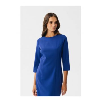 Rochie midi dama -  Lledwg - albastru de floarea de colt