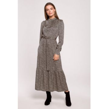Rochie maxi cu volane -  Gri
