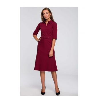 Rochie cu curea -  Poliester - Verde