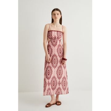Rochie maxi cu model grafic