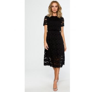 Rochie midi din dantela -  Nylon/Elastan