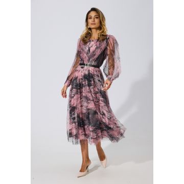 Rochie de ocazie midi din tull Claire Rose