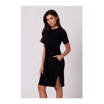 Rochie din bumbac cu brau -