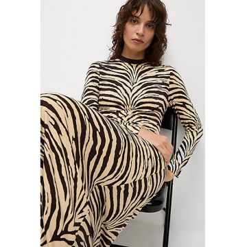 Rochie midi cu model animal print