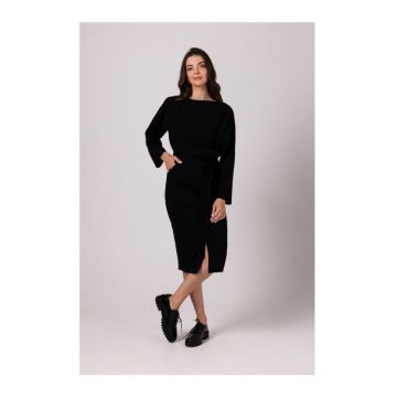 Rochie tip creion midi cu brau -