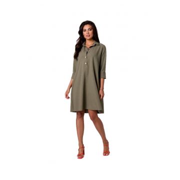 Rochie tip trapez cu guler -