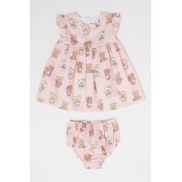 Set de rochie evazata cu model si chiloti