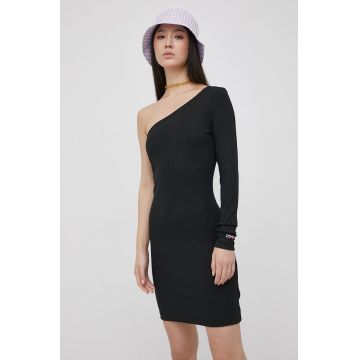 Tommy Jeans Rochie culoarea negru, mini, model drept