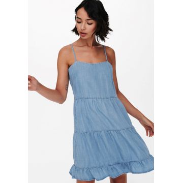 Rochie evazata din material chambray Ragna