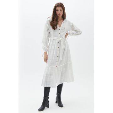 Rochie-camasa midi cu croiala in A
