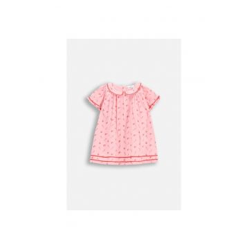 Rochie cu model floral si guler Peter Pan