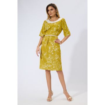 Rochie eleganta in clos cu imprimeu Alberta Fistic