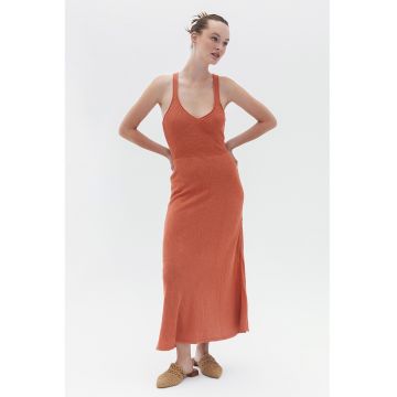 Rochie maxi cu decolteu in V