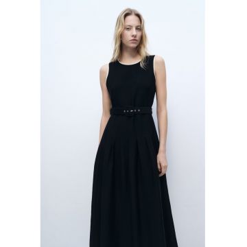 Rochie midi din amestec de lyocell
