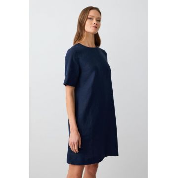 Rochie scurta din in cu croiala lejera
