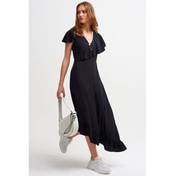 Rochie asimetrica cu decolteu in V