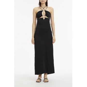 Rochie cu model uni si decupaje pe piept