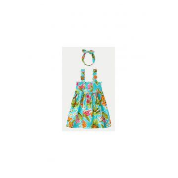Rochie fete -  141317 - Albastru - Bumbac -