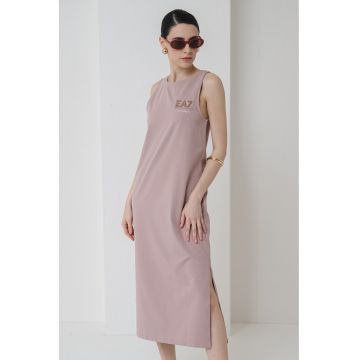 Rochie midi cu decolteu rotund