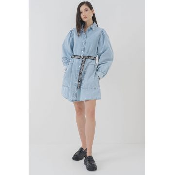 Rochie scurta evazata de denim