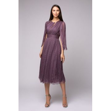 Rochie 5095 matase nat. mov Ginette