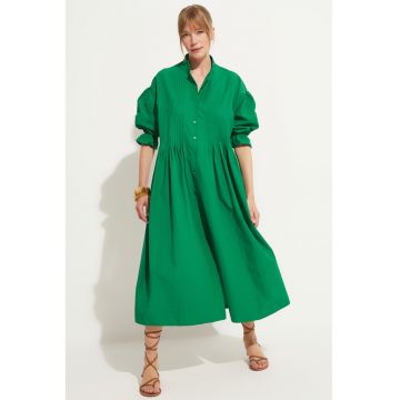 Rochie-camasa midi cu pliuri