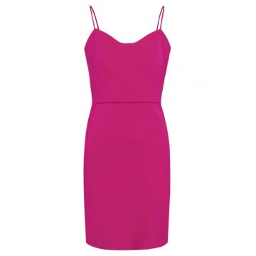 Rochie-creion cu bretele spaghetti - Fuchsia
