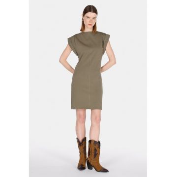 Rochie cu model uni si maneci scurte