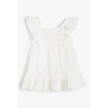 Rochie de bumbac cu perforatii