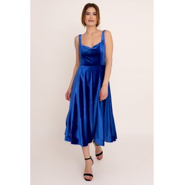 Rochie din catifea cu spate decupat Electra
