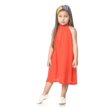 Rochie midi cu decolteu halter