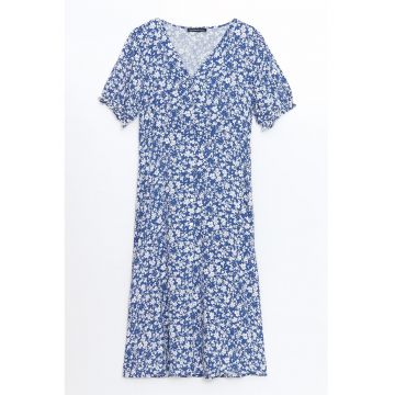 Rochie midi cu decolteu in V