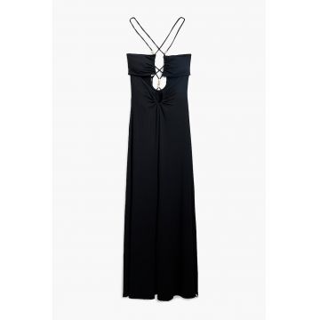 Rochie midi cu decupaje frontale