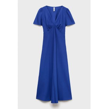 Rochie midi din amestec de in