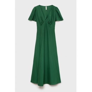 Rochie midi din amestec de in
