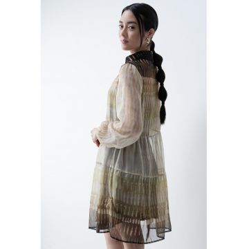 Rochie scurta cu strat exterior transparent